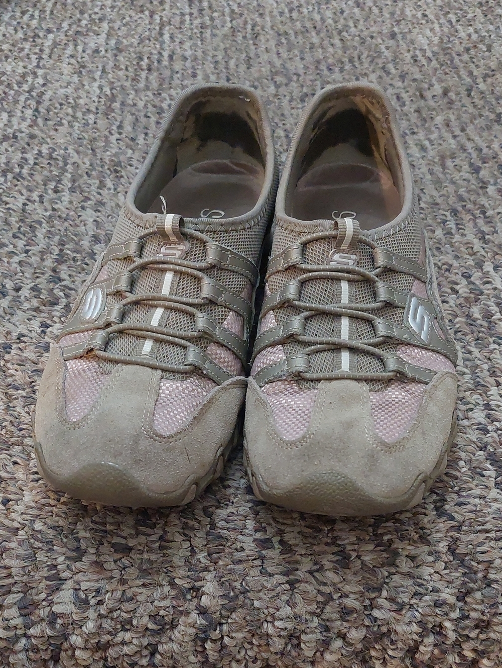 Skechers Women’s Casual Slip-On Sneakers in Taupe Pink